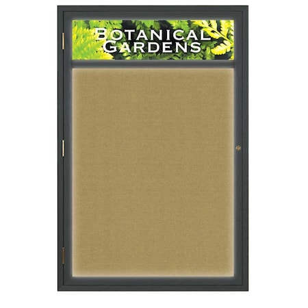 United Visual Products Open Faced Traditional Rounded Corkboard UV640ARC-SATIN-CLOUD